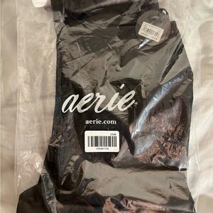 Aerie Black Faux Leather Leggings